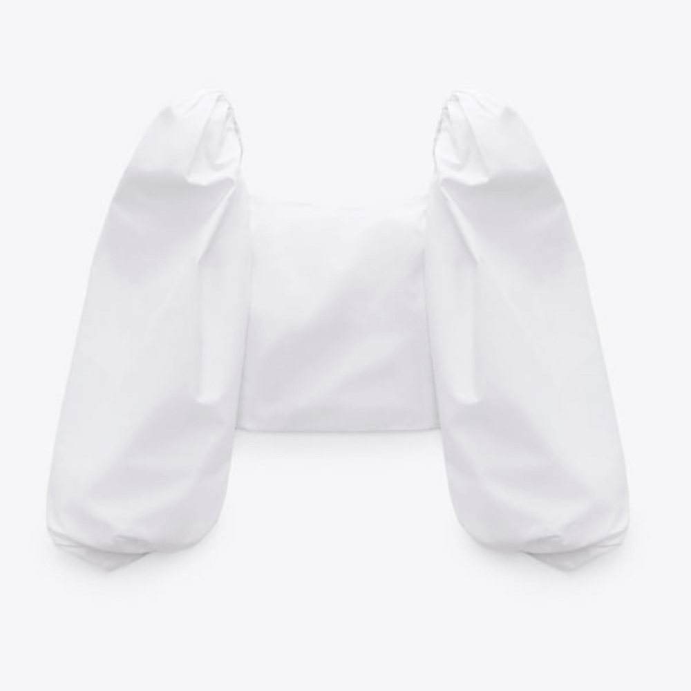 Zara Full Sleeve White Top - Brand New with Tags